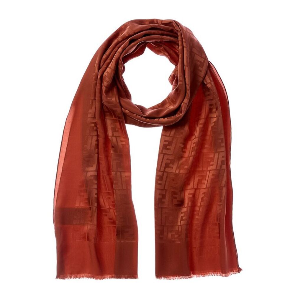 Fendi Silk Stole, Red